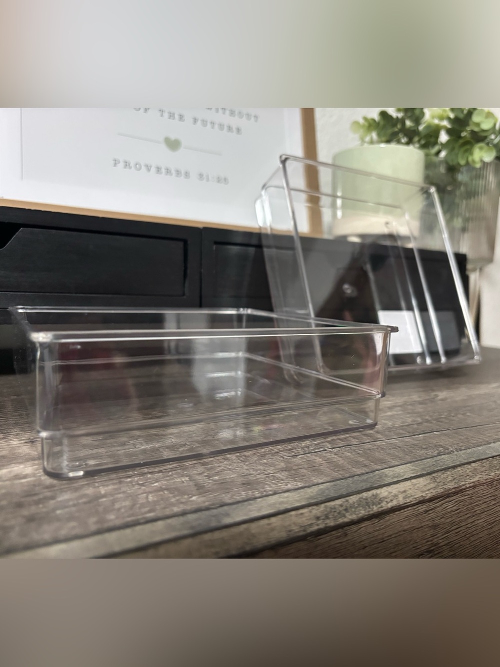 Clear Acrylic Storage Organizing Tray Set